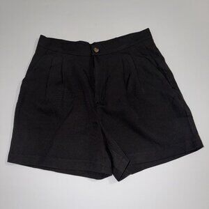 Black Dress Shorts Pleated Longer Classy Workwear Dressy Size Large